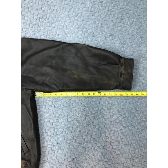 Austin Clothing Co Leather Jacket Mens XL Brown Zip Bomber Pig Nappa Quilted - Picture 10 of 16